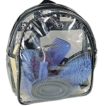 Bolsa de limpieza azul con contenido