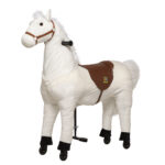 Snowy Riding Horse (color: white) – size XL for children ages 8 and up and adults taller than 120 cm | weight capacity 100 kg