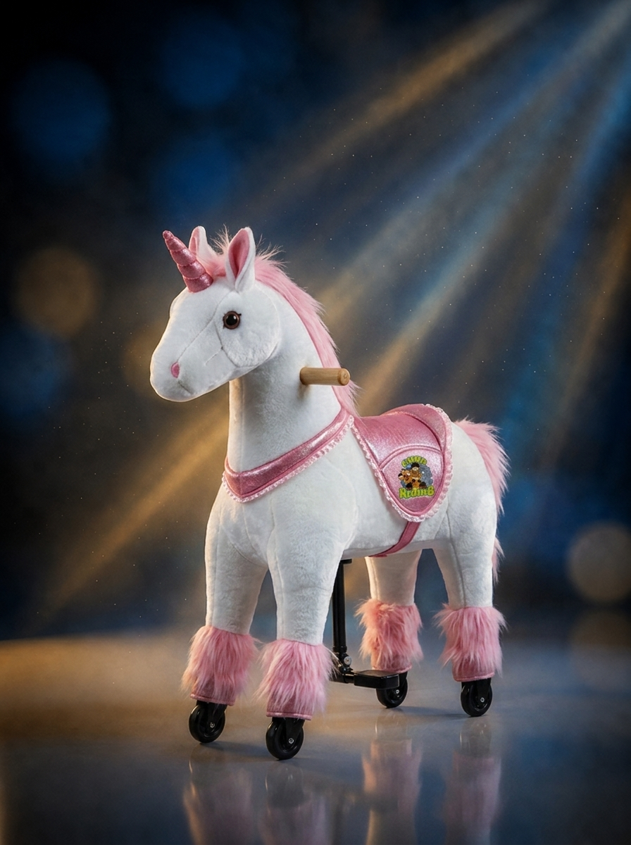 Eenhoorn Melody (Kleur: paars) – Maat XS voor kinderen van 2–4 jaar, lengte >83 cm | Draagvermogen 40 kg - Afbeelding 7