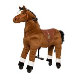 Cheval d'équitation Amadeus (couleur : bai) – taille M/L pour les enfants de 5 à 9 ans et mesurant plus de 110 cm | capacité de charge : 80 kg