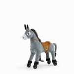 Animal Riding Ezel Dundy XS-Mini 2-3,5 Jaar – Rijdier op Wielen – Grijs – Tot 25 kg – Zadelhoogte 44 cm