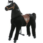 Spielpferd Black Beauty (Farbe: schwarz) – Größe M/L für Kinder ab 5-9 Jahren und Größer >110cm | Traglast 80kg
