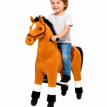 Pferd Storm (Farbe: hellbraun) – Größe S für Kinder ab 3-5 Jahren und Größer >105cm | Traglast 55kg