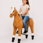 Spielpferd Simba (Farbe: hellbraun) – Größe XL für Kinder ab 8 Jahren und Erwachsene Größer >120cm | Traglast 100kg