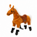 Rijpaard Simba (kleur: lichtbruin) – maat XS voor kinderen van 2-4 jaar en groter >83 cm | draagvermogen 40 kg