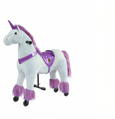 Eenhoorn Purple (kleur: paars) – maat M/L voor kinderen van 5–9 jaar, lichaamslengte >110 cm | draagvermogen 80 kg