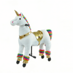 Eenhoorn Rainbow (kleur: regenboog) – maat M/L voor kinderen van 5–9 jaar, lichaamslengte >110 cm | draagvermogen 80 kg