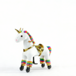 Licorne Rainbow (couleur : arc-en-ciel) – Taille XS pour les enfants de 2 à 4 ans, taille > 83 cm | Capacité de charge : 40 kg