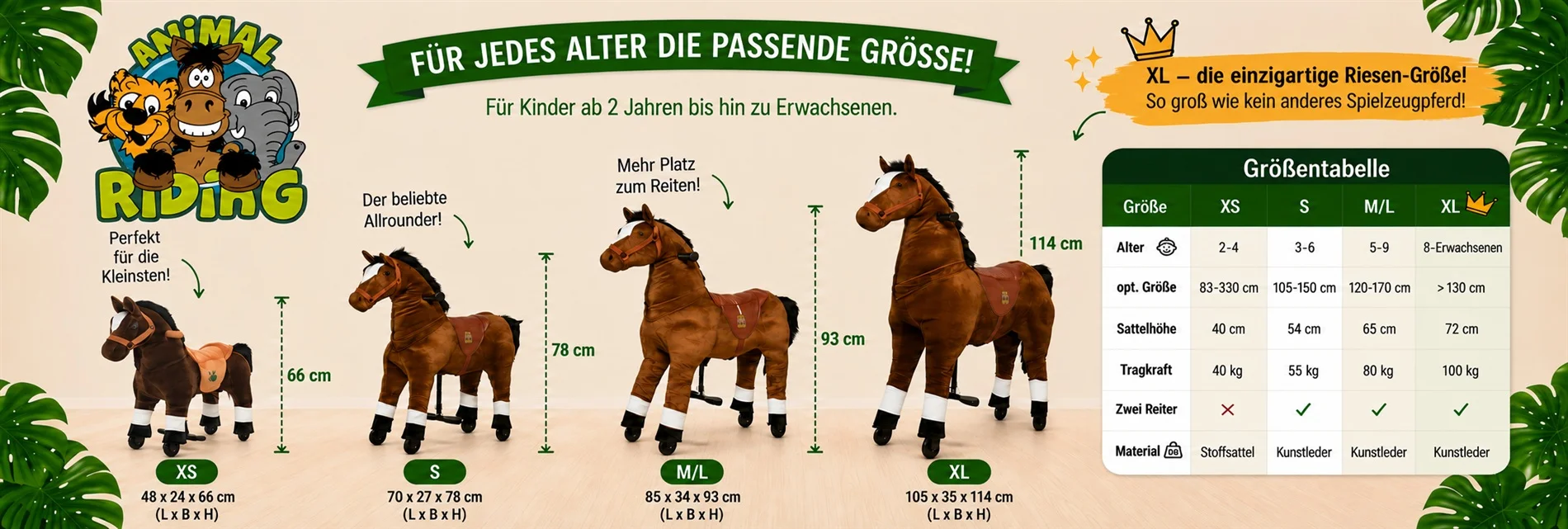 Verschillende soorten paarden